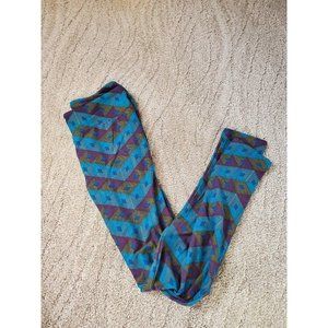 Lularoe Blue Pattern One Size Leggings